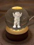 Ornament Glass Ball Crystal ball Spaceman LED Light USB Powered 3D Visualization