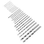 25x Micro Twist Drill Bits Straight Shank Set For Jewelry Watch PCB 0.5‑3mm