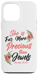 iPhone 13 Pro Max Christian Bible Verse Quote Rose Flower Proverbs 31:10 Case