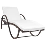 Chaise longue en résine tressée Marron - VIDAXL - Facile à nettoyer et résistante aux intempéries - Jardin