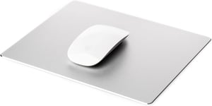 Gaming Mouse Pad Mat With Non Slip Rubber Base & Frosted Surface For Apple Macbook Imac Computer And Laptops-Aluminium Silver