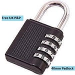 Combination Padlock 4 Digit Dial Outdoor Lock Gym Travel Luggage Locker