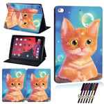 (iPad Air 1 27.pieni kissanpentu)Tablettikotelo Apple IPad 5th Gen/7th Gen/8th Gen/Air 2/3/IPad 2/3/4/iPad Pro/1st Gen/2nd Gen/IPad Mini 1/2/ 3/4/5 Cover+ Pen -tietokoneen kannet ja kuoret