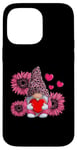 iPhone 14 Pro Max Cute Pink Gnome Sunflower Valentines Day Case