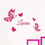 Stickers Prénom Personnalisé | Sticker Autocollant Nom Personnalisable - Décoration Murale Chambre Enfant | 2 Planches de 15 x 20 cm et 60 x 25 cm - Fushia