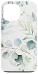 iPhone 13 Pro Max Soft Green Watercolor Eucalyptus Leaves Case