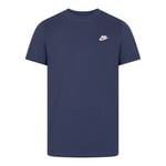 Nike Sportswear Mens Club T Shirt Midnight Navy Cotton - Size 2XL