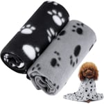 Valpblanket Hund Katt Husdjursfilt med Tassavtryck Husdjurskudde Mjuk Fleece Hund Kattfilt Valp Hundfilt