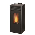 Poêle à granulés INVICTA Nola 7 - 7 kW - Rendement 86% - Noir