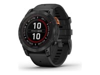 Garmin fenix 7 Pro Solar - 47 mm - skiffergrå - sportklocka med band - silikon - svart - handledsstorlek: 125-208 mm - display 1.3" - 32 GB - Bluetoo