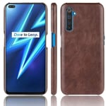 LuckyGGG Mobile DFDA For Oppo Realme X50 Pro/Realme X50 Pro 5G Shockproof Litchi Texture PC + PU Case(Black) Shockproof (Color : Brown)