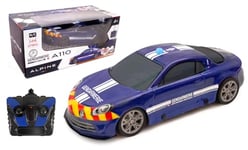 TURBO CHALLENGE - Alpine A110 - Gendarmerie - 099216 - Voiture Télécommandée - Bleu - 1/24 - Piles Non Incluses - Plastique - À Partir de 6 Ans