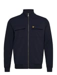 Lyle & Scott Hybrid Zip Track Jacket Marinblå