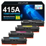 KUPYLM 415A Toner avec Puce Compatible pour HP 415A 415X pour Laserjet Pro MFP M479fdw MFP M479fdn M479 M454dw M454dn M454 W2030A W2031A W2032A W2033A (Noir Cyan Magenta Jaune, Pack de 4)