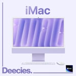 Apple iMac M4 24-inch 10-core CPU 10-core GPU 24GB Ram 512GB SSD Purple NEW Mac