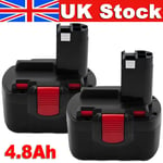 2XFor Bosch 14.4V Battery BAT038 BAT040 BAT140 2607335533 PSR GSR Cordless 4.8Ah