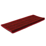 CLSMYLFB Lot de 6 ou 8 tapis de marches d'escalier en polyester antidérapant autocollant Motif rayures rouges