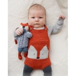 Baby Fox Onesie by DROPS Design - Baby Bodystock Strikkeoppskrift Str. - 3/4 Ã¥r