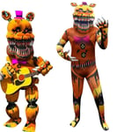 Festkläder för barn Five Nights Freddy Bear Cosplay Kostym Med Mask Pojkar Flickor Body Halloween Fancy Jumpsuits Z 3 140