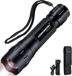 Lampe Torche IR 940nm LED Lampe de Poche Infrarouge, Travailler avec l'équipement de Vision Nocturne, Puissant Invisible Lumière Rechargeable pour Chasse, Observation, Sauvetage, avec Piles.[G239]