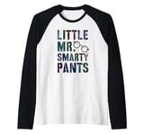 Cute LITTLE MR SMARTY PANTS Boy Graduation High School It's Raglan Baseball Tee