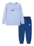 Nike Infant Boys Club Hoody And Jogger Set - Blue, Blue, Size 24 Months