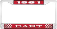 Classic Industries LF120161C nummerplåtshållare 1961 dart - röd