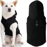 Gooby Chaque Jour en Polaire Temps Froid Gilet sans Manches pour Homme avec Capuche pour Petit Chien, Taille L, Noir