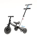 XJD 3 en 1 Vélo Draisienne Tricycle pour Enfants de 1-3 Ans Premier Vélo d'Entraînement d'Équilibre Véhicule avec Pédale Cadeau pour Filles Garçons Léger (Noir, Tricycle Enfant a Pousser)