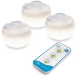 CHERRY MINI Pack 3 Ampoule LED avec batterie rechargeable et télécommande. 350 lumens de lumière chaude