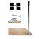 Lindy 700mm Desk Clamp Pole, Silver