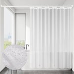 Rideaux De Douche 180*200cm, Avec Aimant Rideau Douche Anti Moisissure, Rideau De Douche Transparent, Eva Rideau Douche, Avec 12 Anneaux De Rideau De Douche, Protection Efficace Contre Les Bactéries