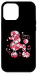 iPhone 12 Pro Max Cute Love Heart Roses Patten Valentines Day Poodle Case