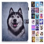 Rose-Otter for Kindle Fire 7 (2019) (2017) (2015) Case PU Leather Wallet Flip Case Card Holder Kickstand Shockproof Bumper Cover with Pattern Dog