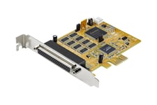 StarTech.com 8-Port PCI Express RS232 Serial Adapter Card, PCIe RS232 Serial Card, 16C1050 UART, Multiport Serial DB9 Controller/Expansion Card, 15kV ESD Protection, Windows & Linux - Up to 921.6 Kbps Baud - seriel adapter - PCIe - RS-232 x 8 - TAA-kompat