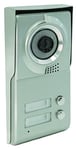 SCS Sentinel - PMP0013 - Platine de Rue 2 Boutons pour Interphone Vidéo Collectif 4 Fils - Pour 2 Logements - Façade Aluminium - Angle de vision 110 - Porte-Étiquette - 2B1