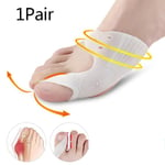 1pair Gel Bunion Corrector Bone Big Toe Protector Hallux Spr White