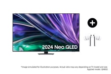 Samsung 65" QN85D Neo QLED 4K Smart TV (2024) and Galaxy Buds3 Pro (White) Phantom Black