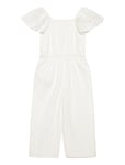 Swiss Embroidery Jumpsuit White Mango