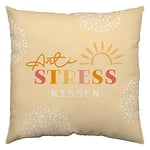 GRUSS & CO Coussin Motif Coton Anti-Stress | 40 cm x 40 cm, Coussin décoratif avec Motif imprimé | Cadeau Petite Amie, détente | 48209