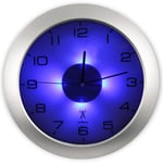 Horloge Murale Lumineuse Fishtec led Bleu - Détecteur d'Obscurité - ø 30 cm