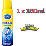 Scholl Fresh Step Shoe Spray 24h Protection Odour Foot Deodoran 1x150ml -4x150ml