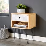 Genoa 1 Drawer Bedside Table Bedroom Storage Unit