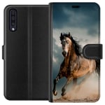 Samsung Galaxy A50 Svart Plånboksfodral Springande Häst