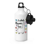 A Whole Llama Love Sports Water Bottle Valentines Wife Girlfriend Boyfriend