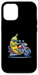 Coque pour iPhone 12/12 Pro Banane Moto Cool Conduire Amusant Lunettes