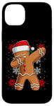 iPhone 14 Plus Dabbing Christmas Gingerbread Man Dab Ugly Xmas Sweater Case