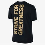 LeBron Strive To Greatness Elite Basketball T-Shirt “Black Gold” Sz L 778452 010