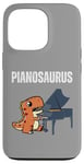 Coque pour iPhone 13 Pro Dinosaure drôle + piano = pianosaure