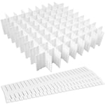 Organisateur de Tiroir Réglables, 16pcs Réglable Grille Diviseur de Tiroir, Boîte de Rangement Multifonctionnelle Plastique pour sous-Vêtements,